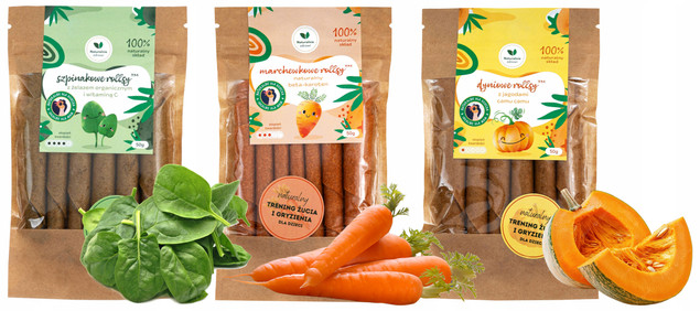 3x Zestaw ROLLSY Witaminowe SZPINAK MARCHEW DYNIA Naturalnie Zdrowi (3x50g)