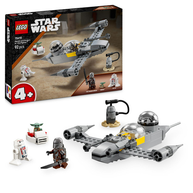 LEGO Star Wars Myśliwiec N-1 Mando i Grogu (75410) | Zestaw dla Dzieci 4+