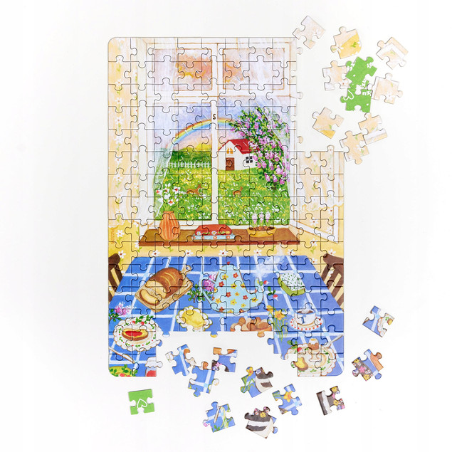 Puzzlove CzuCzu Czas na Kwiaty – Puzzle Akwarelowe 4x150 Elementów