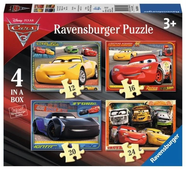 Puzzle Ravensburger 24 elementów Puzzle 4w1 Auta 3