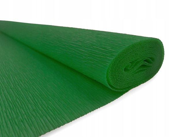 Krepina Premium 118 Ciemna Zieleń Interdruk 200x50 cm Bibuła Karbowana DIY