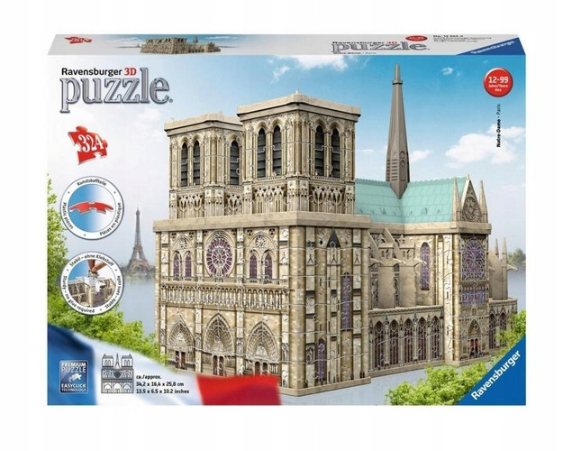 Puzzle 3D Katedra Notre Dame Ravensburger 324 Elementy