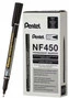 Foliopis Marker Pisak 0,6mm CD DVD Metalu Stali PENTEL NF450 Czarny x12