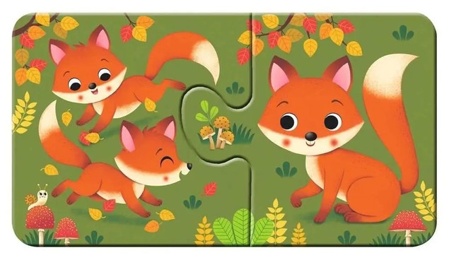RAVENSBURGER Moje pierwsze puzzle Zwierzęta i młode 9x2 elementy