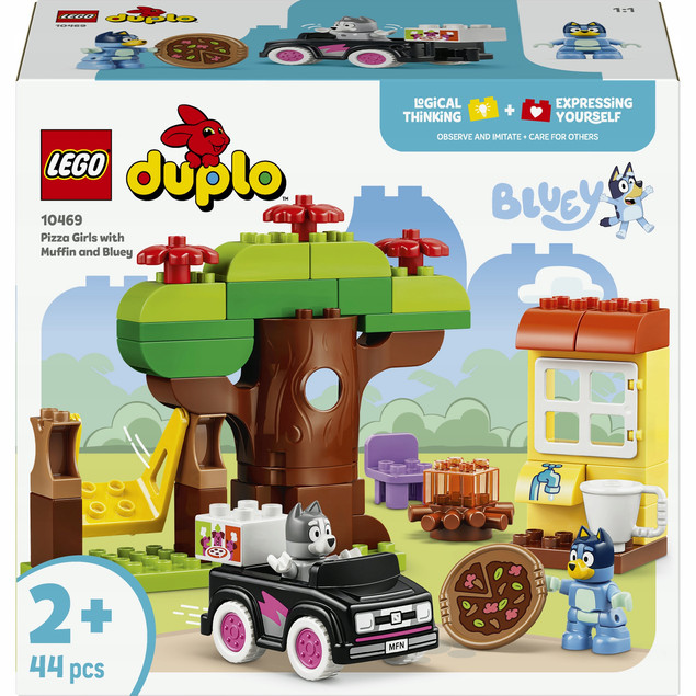 LEGO DUPLO Bluey 10469 Muffiny, Bluey i dostawa pizzy
