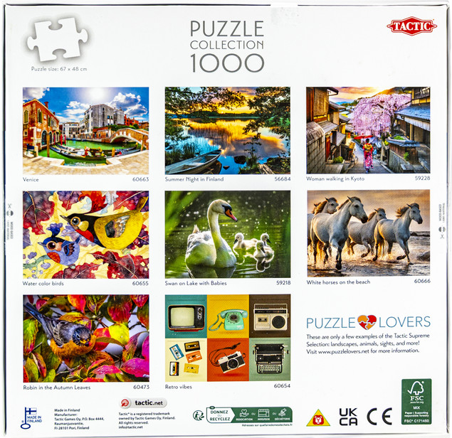 Puzzle 1000 Tactic Białe Konie na Plaży | Wysoka Jakość