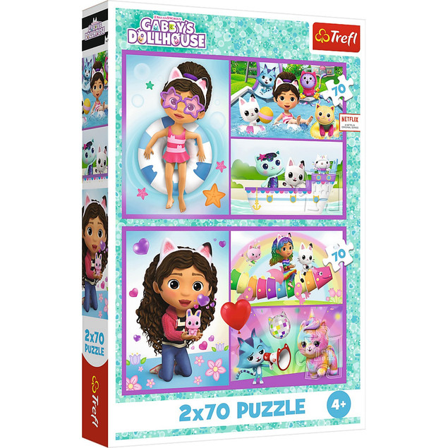 Puzzle Trefl 2x70 Koci Domek Gabi