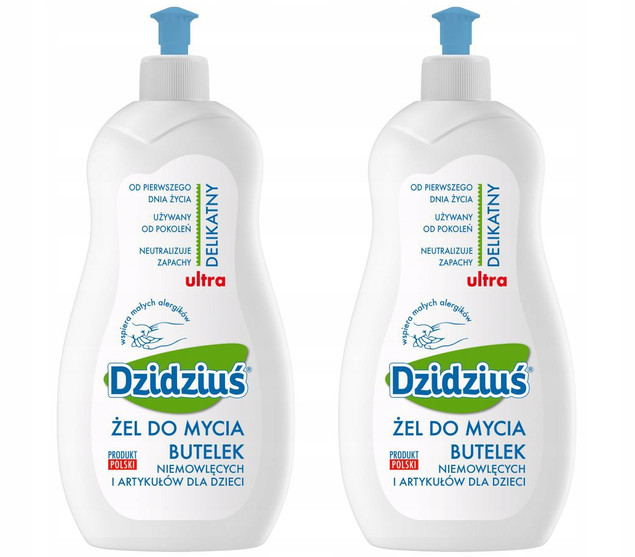Żel do butelek i smoczków dziecięcych 2x500 ml Dzidziuś