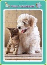 Puzzle Piesek z Kotkiem