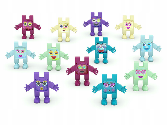 KLOCKI MELI Figurki EMOTI RAINBOW 12 sztuk - Rozwój Emocji i Kreatywności
