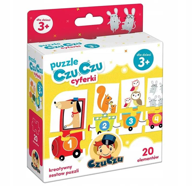 2w1 CzuCzu Puzzle CO ROBIMY W DOMU + CYFERKI POCIĄG Do Liczenia 3+