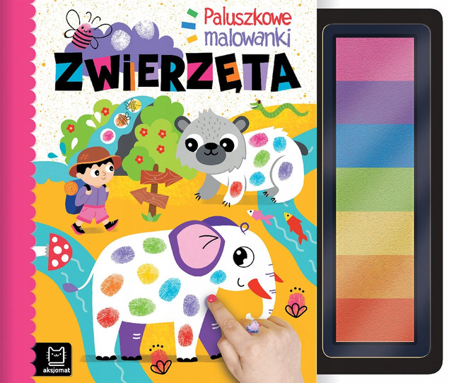 Kolorowanka Paluszkowe Malowanki ZWIERZĘTA Maluj Paluszkami 4+ Aksjomat