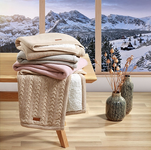 Koc bawełniany ocieplany dwuwarstwowy BabyOno 75 x 100 cm ciepły szary