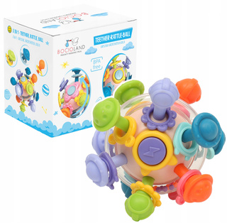 BOCIOLAND Gryzak Grzechotka KULA Zabawka Montessori 12M+ BL243