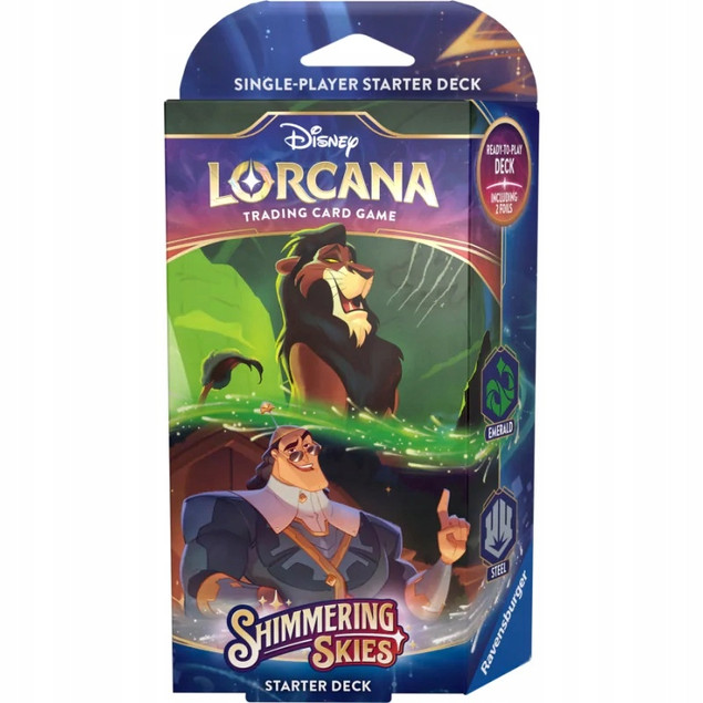 Disney Lorcana Set05 Shimmering Skies Emerald and Steel starter deck