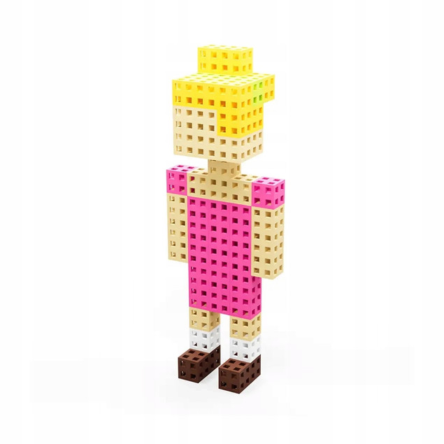 Meli Cube Pink EDU 300 – Zestaw Klocków Pastelowych dla Dziewczynek 3+