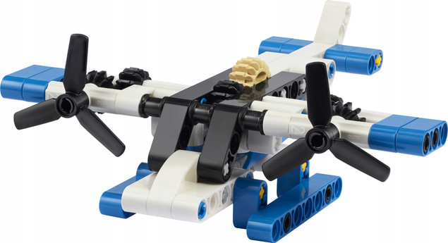 LEGO Technic 30736 Biały Wodnosamolot – Model Konstrukcyjny z Obracanym Śmigłem