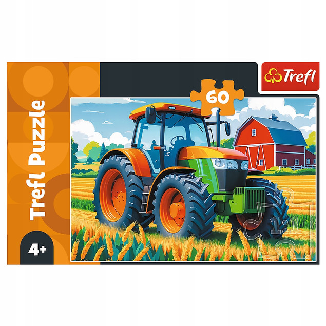 Puzzle Trefl 60 elementów pojazd rolnika dla dzieci 4 lata +