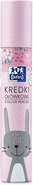 Kredki Ołówkowe Oxford Kids w Tubie 12 Kolorów Zajączek