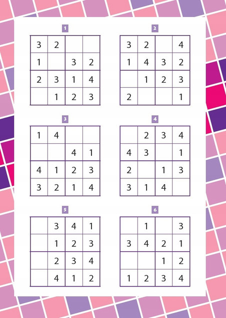 SUDOKU dla dzieci 4-6 lat Gabriel Rusin - Kolorowe Łamigłówki Logiczne