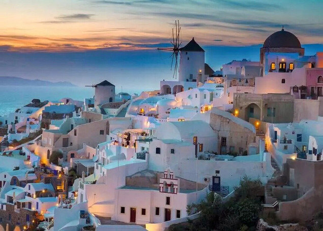 Puzzle Ravensburger Wieczór na Santorini 1000 elementów