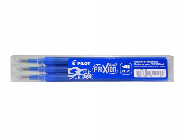 Długopis Zmazywalny Pilot Frixion + Wkłady 3 Sztuk