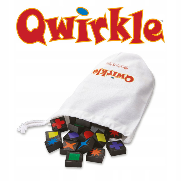 Qwirkle – gra planszowa dopasuj kolory i kształty, 2-4 graczy, 6+, 108 płytek