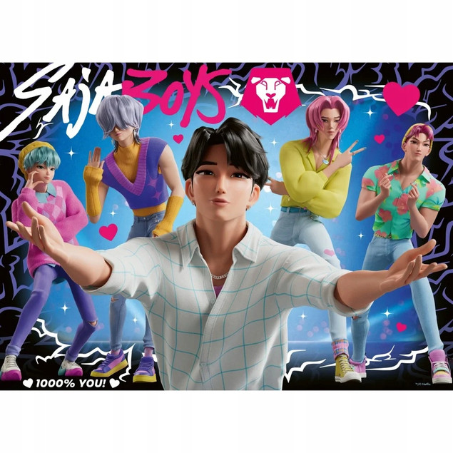 Kpop Demon Hunters Puzzle dla dzieci 4x100 elem K-popowe Łowczynie Demonów