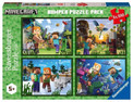 Puzzle 4x100. Minecraft Ravensburger