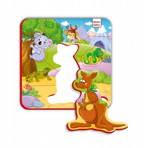 Piankowe puzzle magnetyczne 17 elementów. Zwierzęta z Australii Roter