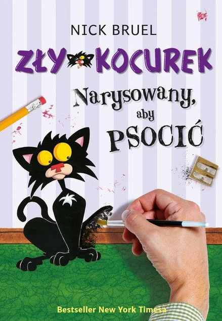 Zły Kocurek Narysowany aby psocić Nick Bruel