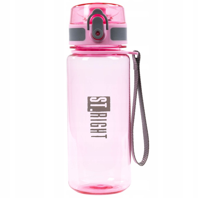 Bidon 500 ml + Śniadaniówka 1200 ml ST.RIGHT Pink‑Grey