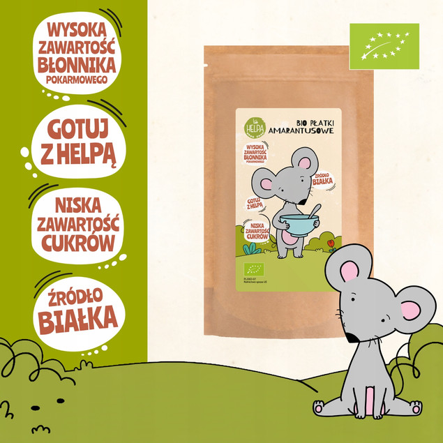 Bio Płatki Amarantusowe 250 g HELPA ekologiczne