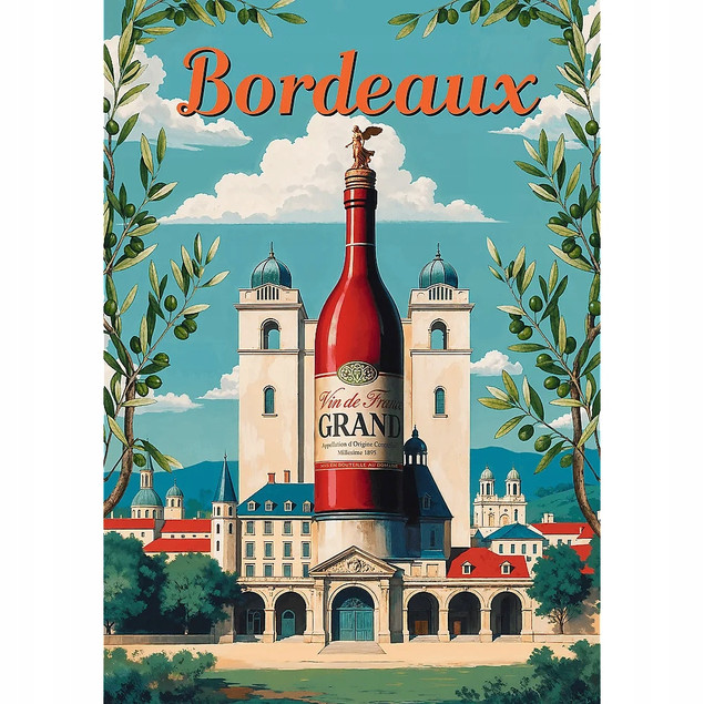Trefl Puzzle 1000 el. Premium Plus Quality Vintage Poster Bordeaux, Francja