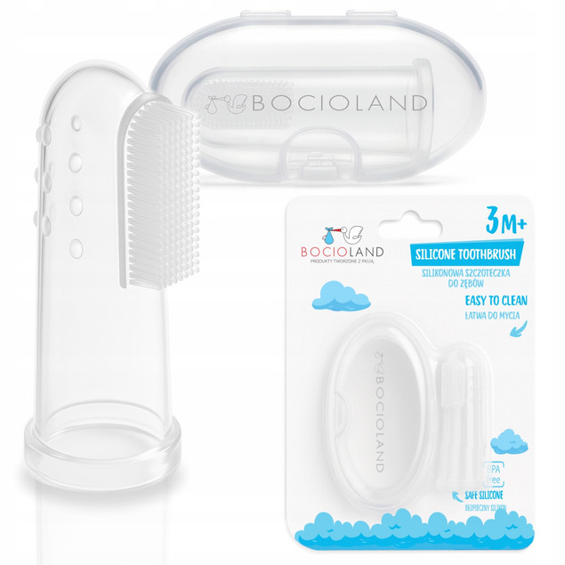 BOCIOLAND Szczoteczka Do Zębów i Dziąseł Silikonowa Masażer Dla Niemowląt