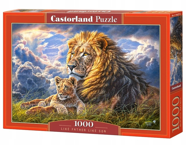 Puzzle 1000 Układanka Zwierzęta LWY Lew Lwiątko Koty 9+ Castorland