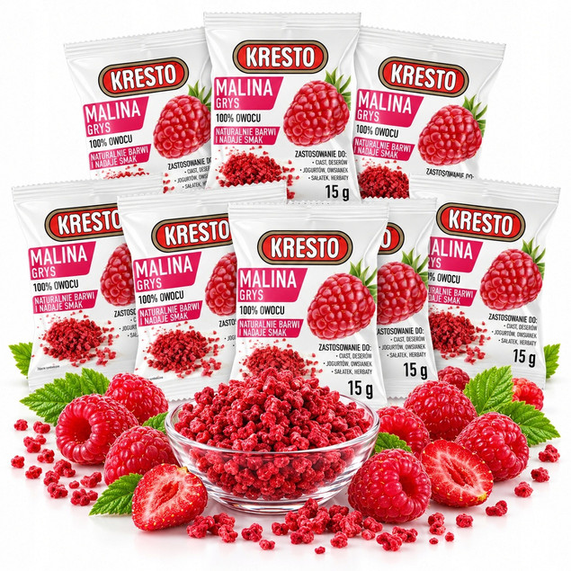 Malina liofilizowana grys 15g Kresto x8