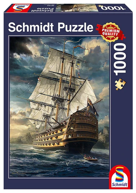 Puzzle Schmidt Spiele 1000 elementów Żagle w Górę G3 - widok na żaglowce