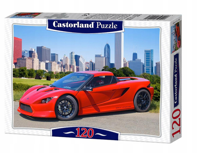 Puzzle 120 Układanka Samochód AUTO SPORTOWE K1 Wyścigi Miasto 6+ Castorland