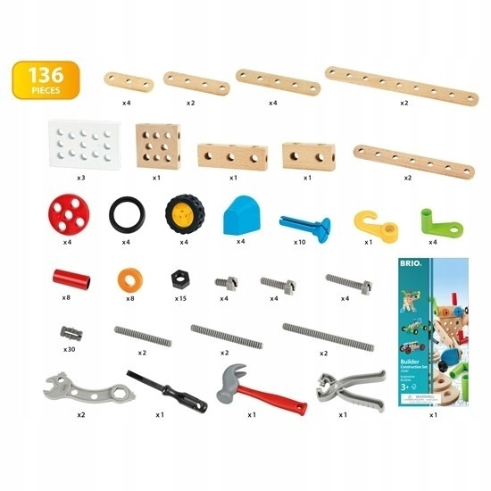 BRIO 34587 Zestaw Konstrukcyjny Builder 136 el.