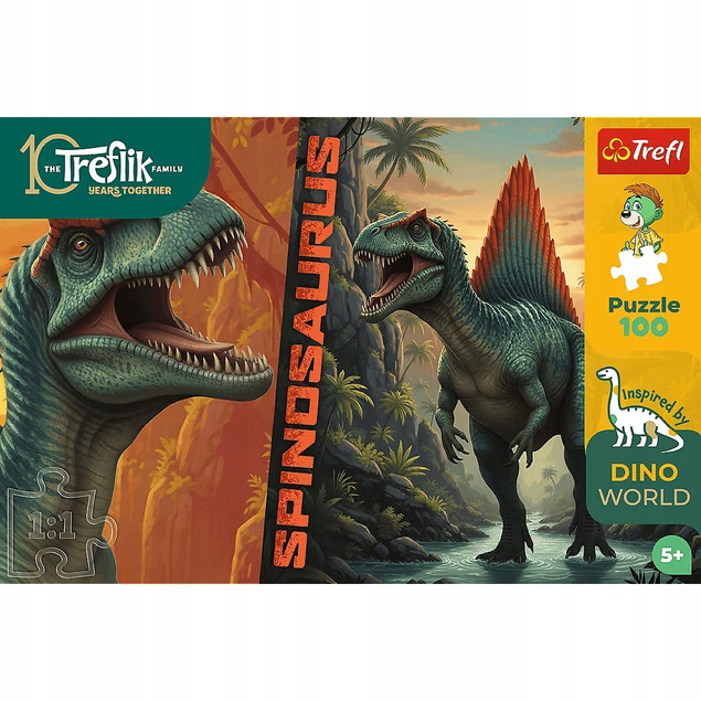Puzzle Trefl 100 el. Spinosaurus Dinozaur dla Dzieci +5