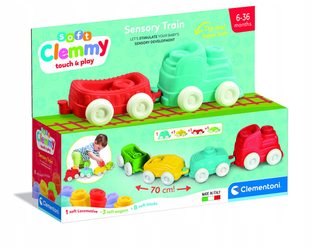 Clemmy pociąg sensoryczny 6m+ Clementoni