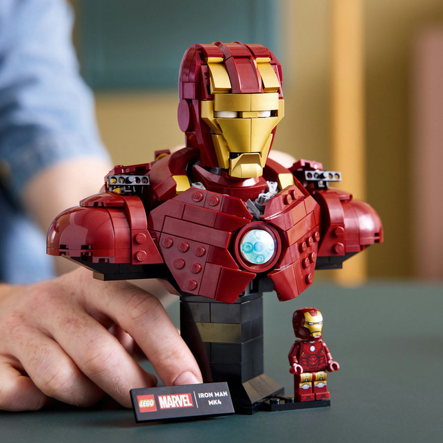 LEGO 76327 Marvel Popiersie Iron Man MK4 Model Kolekcjonerski