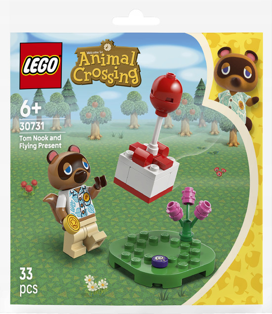 LEGO Animal Crossing: Tom Nook, Latający Prezent i Skamielina (30731)