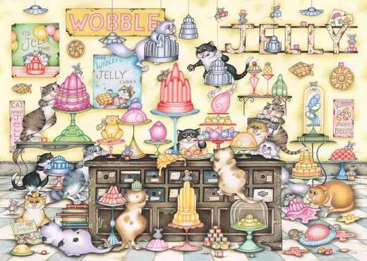 Puzzle 2D: Crazy cats żelki 1000 el.