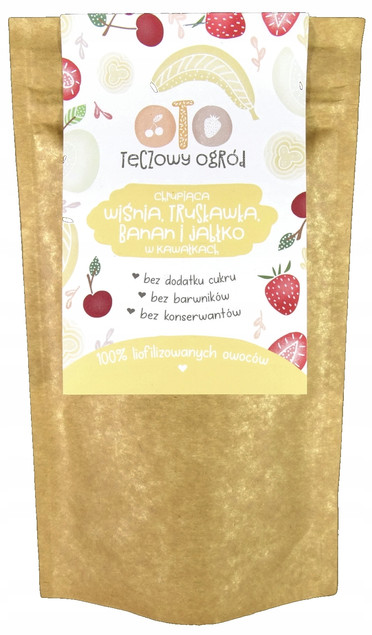 OtoLandia Tęczowy Ogród Borówka, morela, ananas i malina liofilizowane w kawałkach 20 g