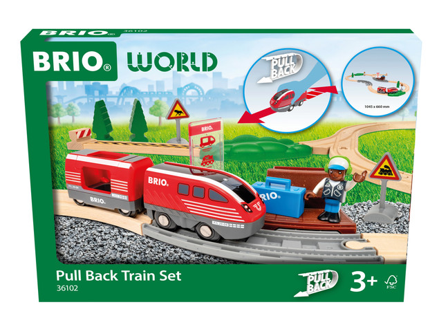 BRIO Zestaw Pull Back Train