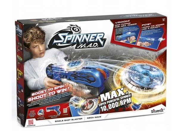 Pistolet Silverlit Spinner Shot Blaster Zielony 86300 z 1 Spinnerem