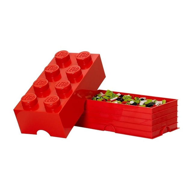 LEGO Pojemnik Duży Klocek Ósemka Czerwony – Organizer