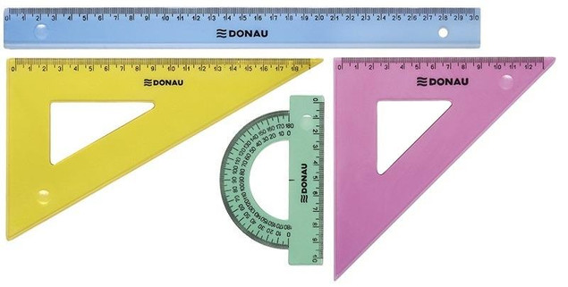 Zestaw geometryczny Donau mix, duży, z linijką 30cm